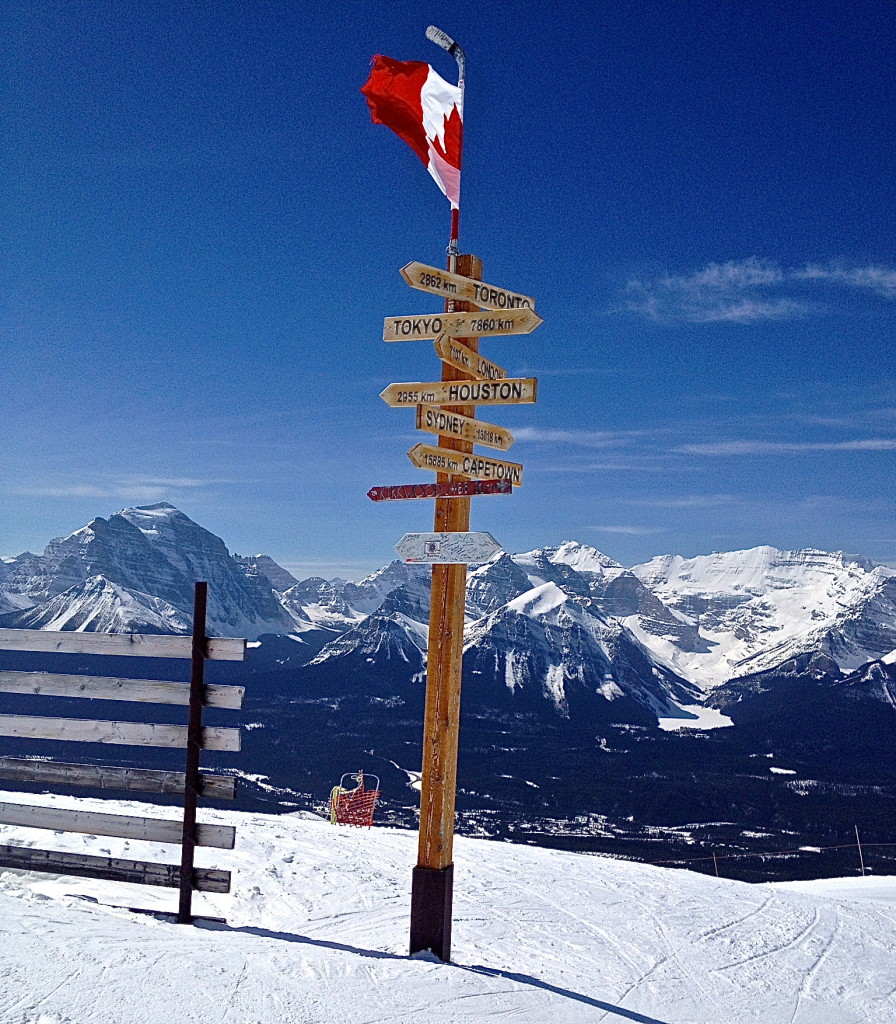 Sign at Top of the World, Lake Louise