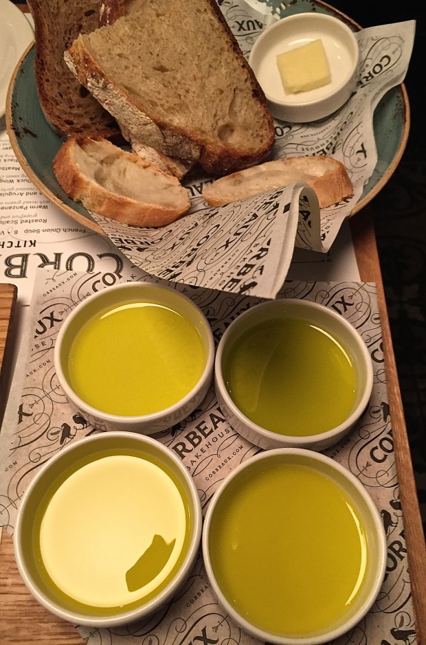 Olive oil tasting at Corbeaux