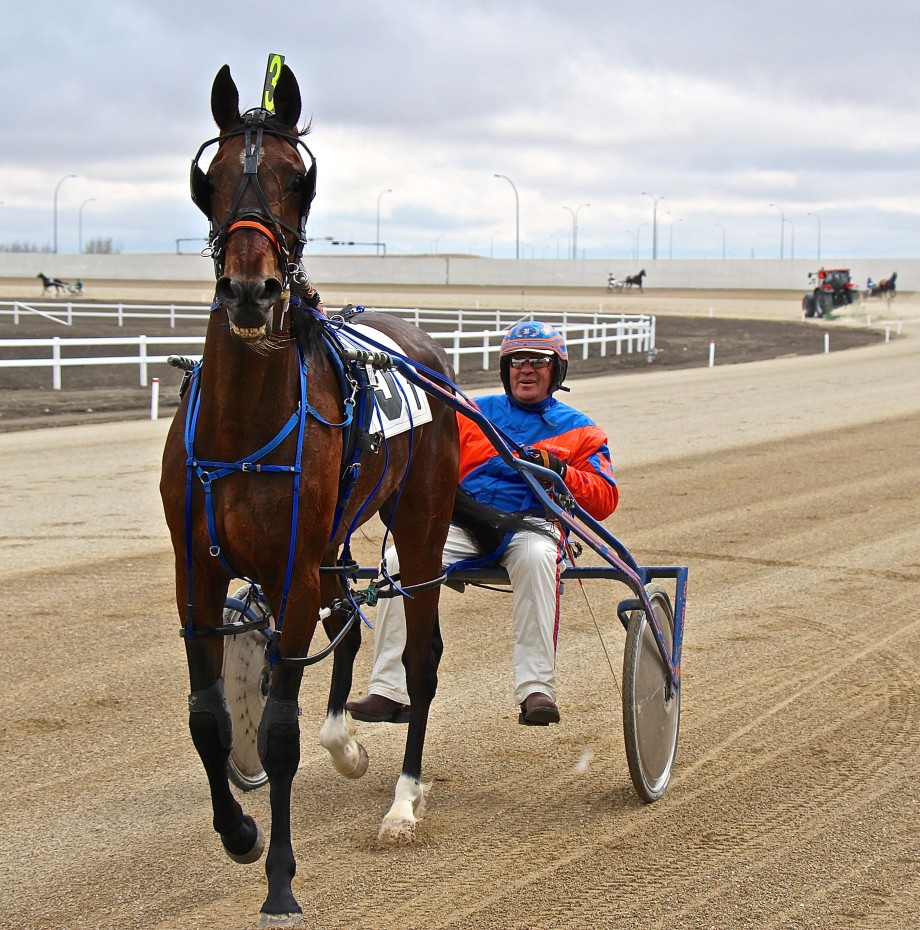 Rod Hennessy wins the first race at Century Downs