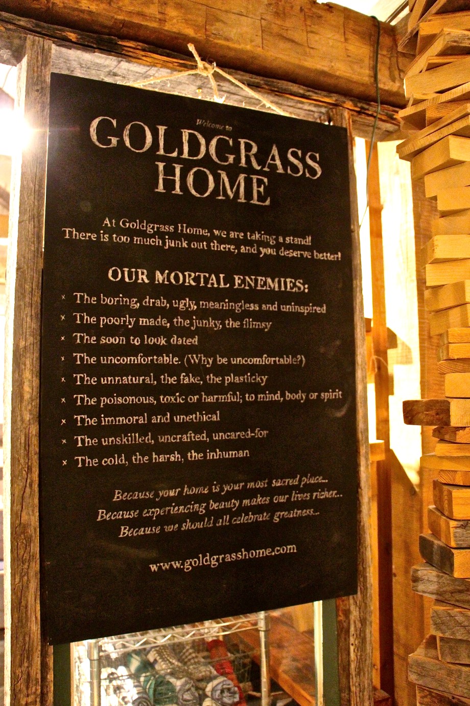 Goldgrass Home Manifesto